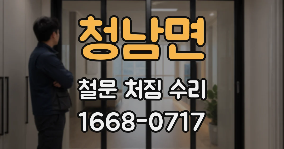청남면 철문 처짐 수리