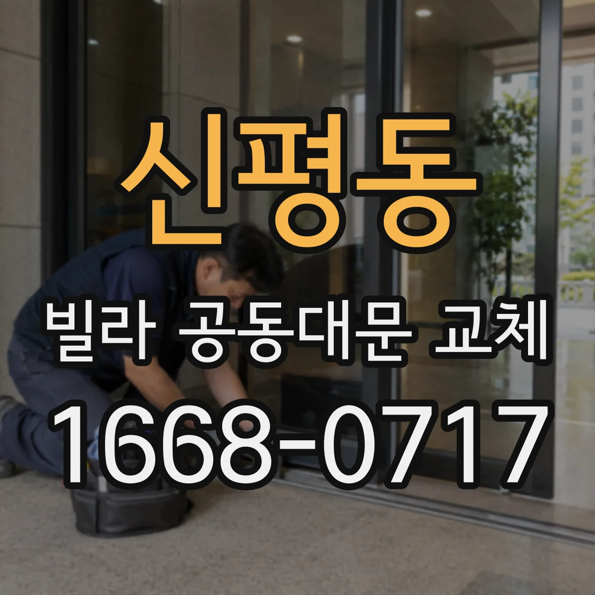 신평동 빌라 공동대문 교체