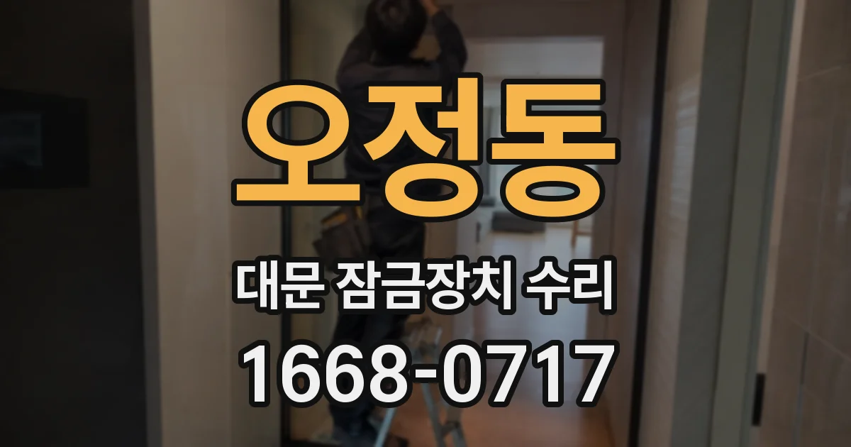 오정동 대문 잠금장치 수리
