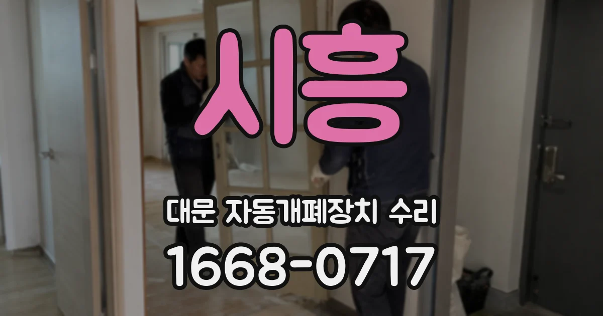 시흥 대문 자동개폐장치 수리