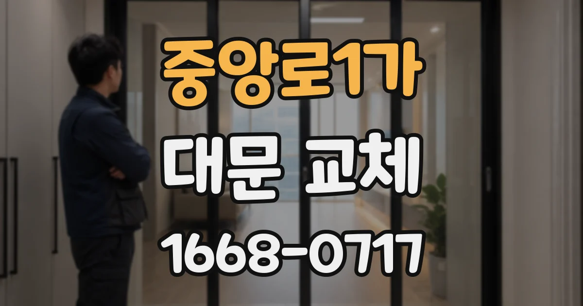 중앙로1가 대문 교체