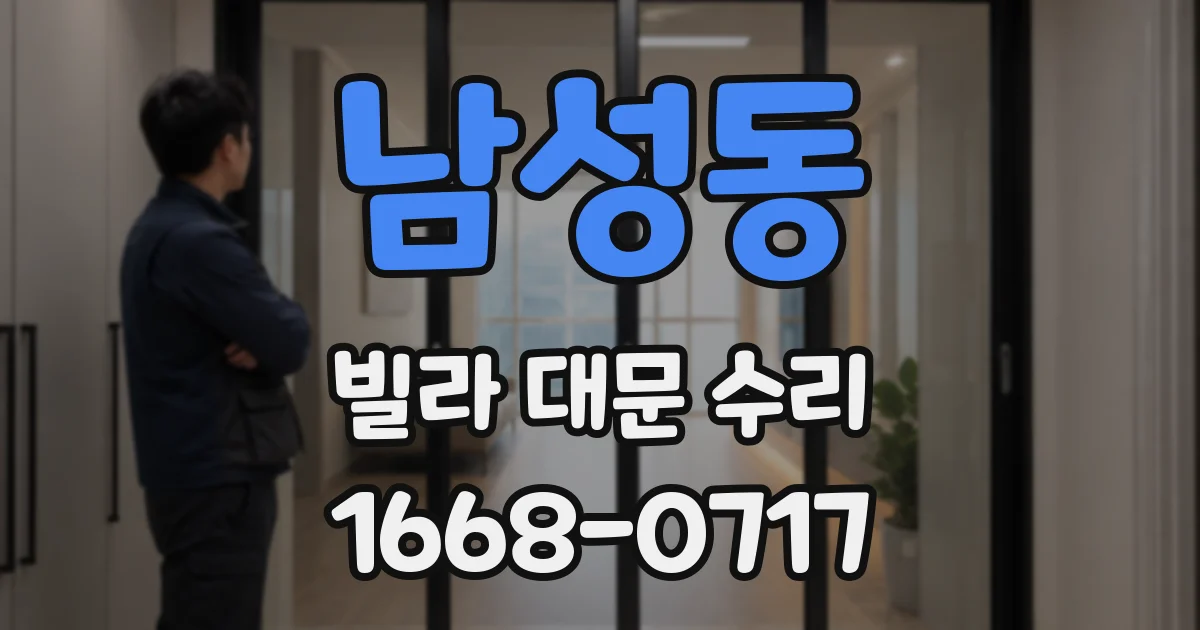 남성동 빌라 대문 수리