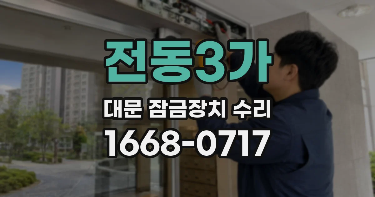 전동3가 대문 잠금장치 수리