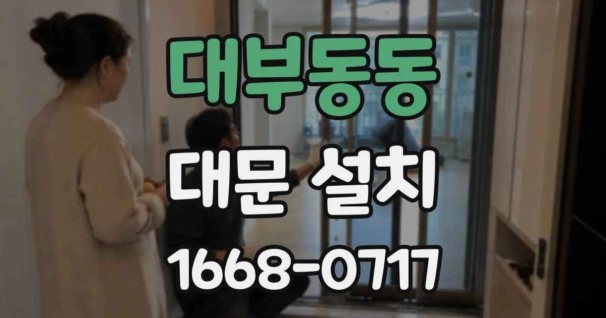 대부동동 대문 설치