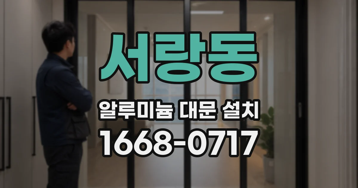 서랑동 알루미늄 대문 설치