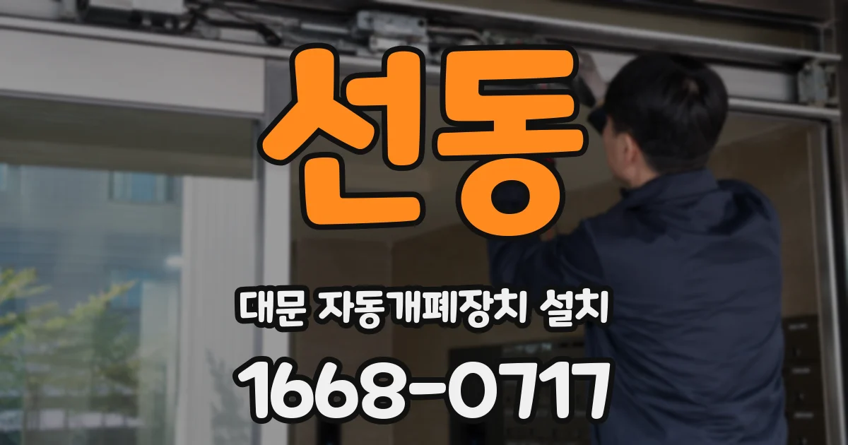 선동 대문 자동개폐장치 설치