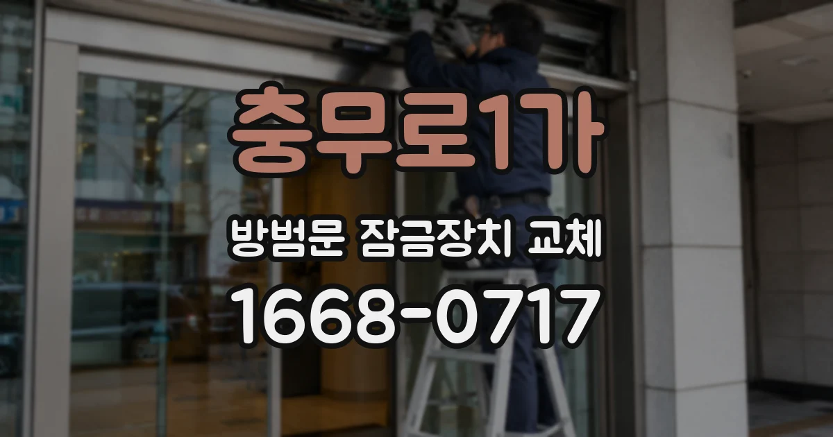 충무로1가 방범문 잠금장치 교체