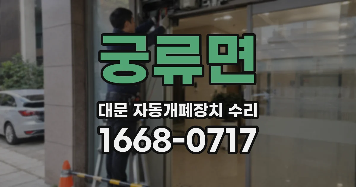 궁류면 대문 자동개폐장치 수리