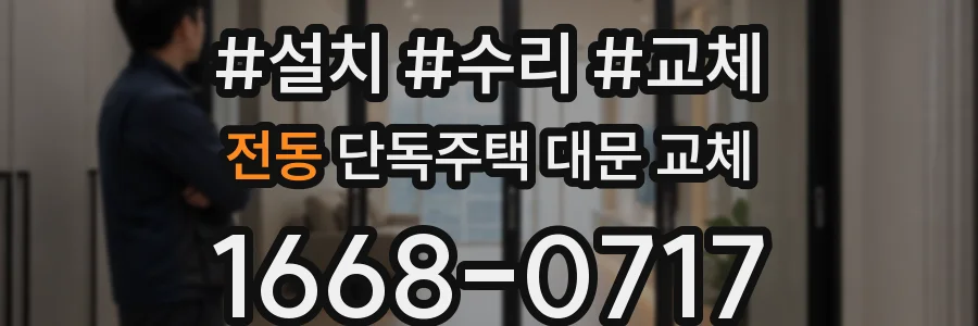 전동 단독주택 대문 교체
