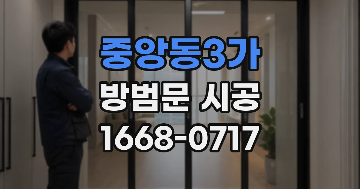 중앙동3가 방범문 시공
