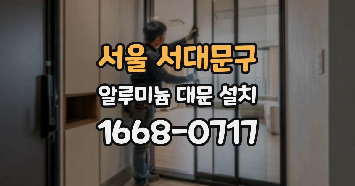 서울 서대문구 알루미늄 대문 설치