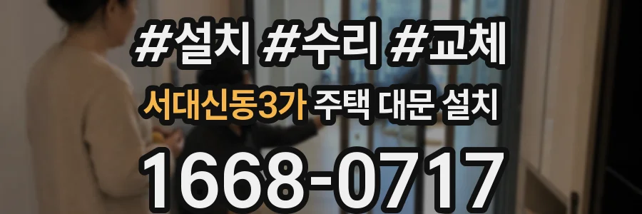 서대신동3가 주택 대문 설치
