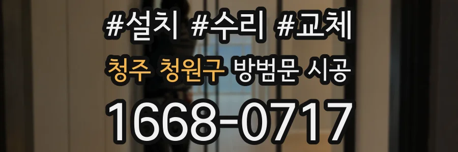 청주 청원구 방범문 시공