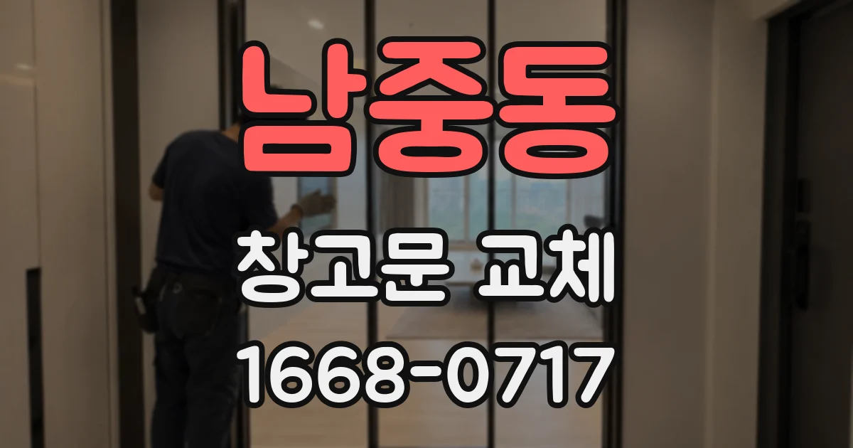 남중동 창고문 교체