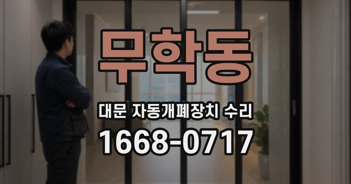 무학동 대문 자동개폐장치 수리