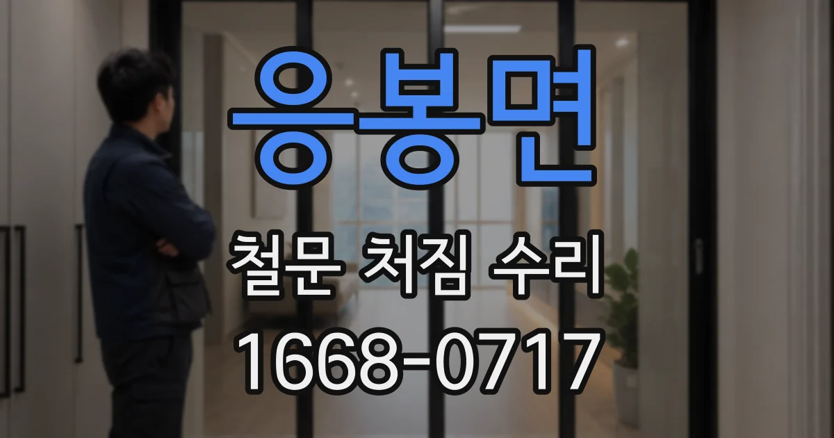 응봉면 철문 처짐 수리