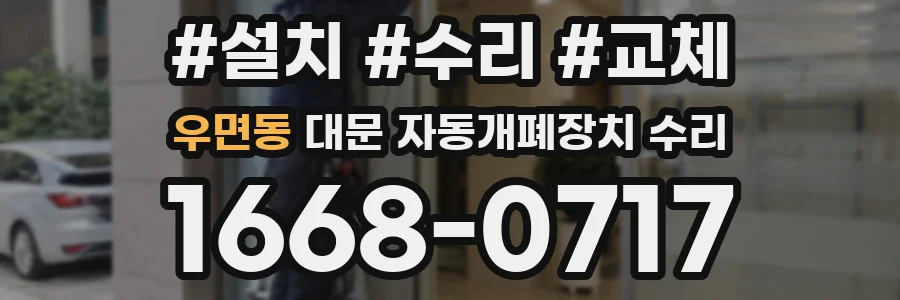 우면동 대문 자동개폐장치 수리