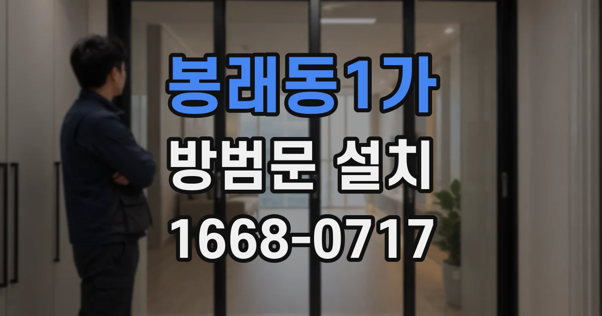 봉래동1가 방범문 설치