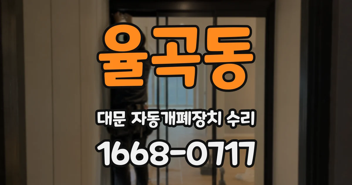 율곡동 대문 자동개폐장치 수리