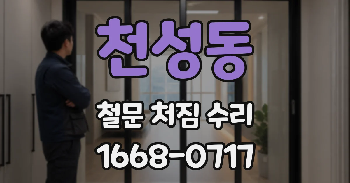 천성동 철문 처짐 수리