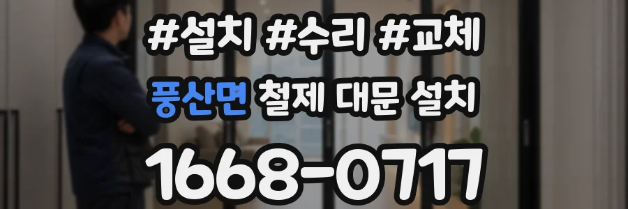 풍산면 철제 대문 설치