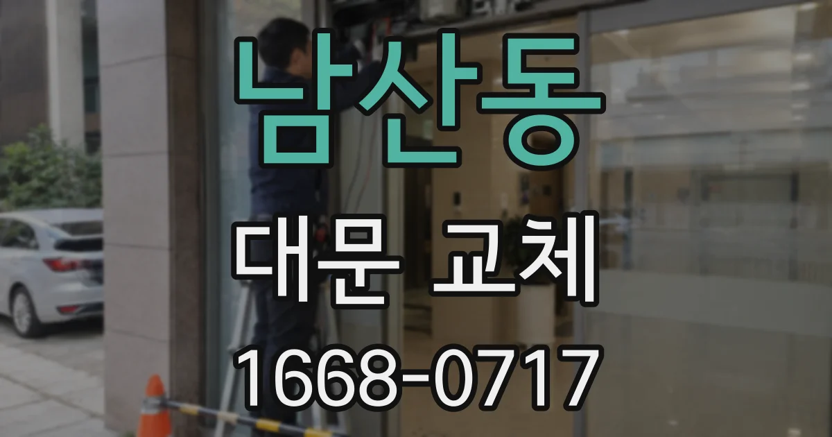 남산동 대문 교체