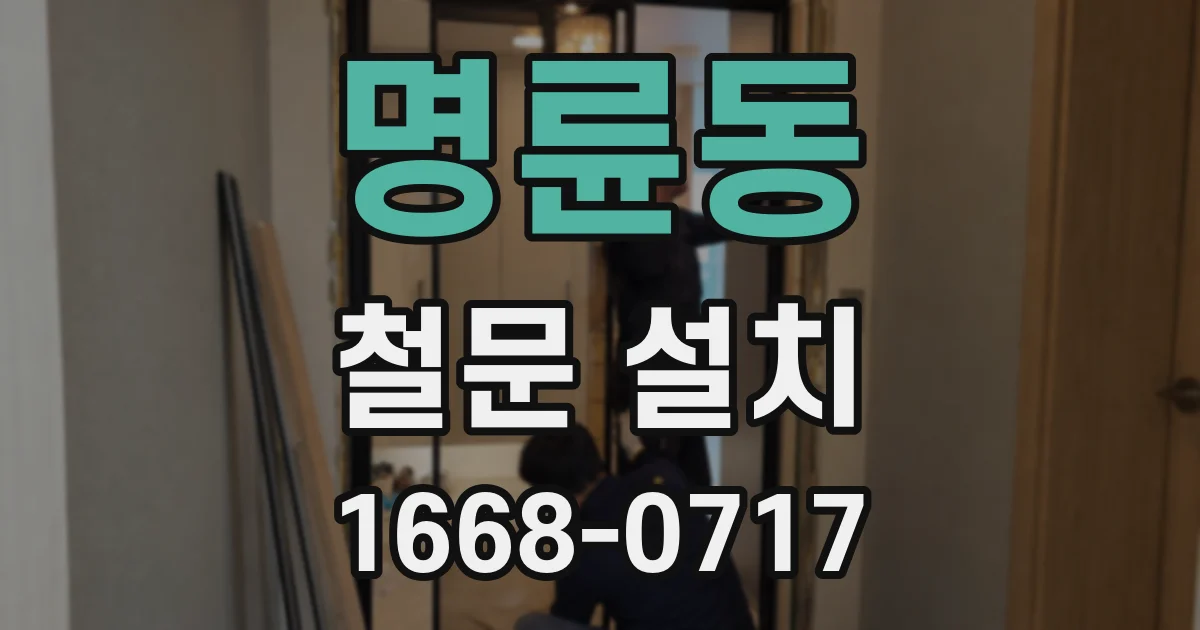 명륜동 철문 설치