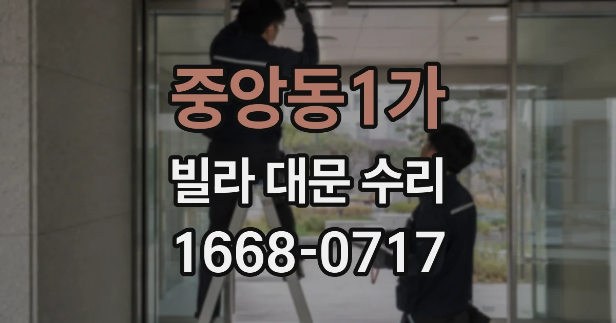 중앙동1가 빌라 대문 수리