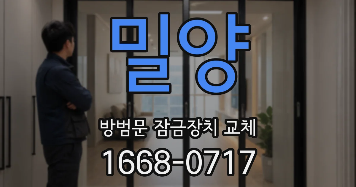 밀양 방범문 잠금장치 교체
