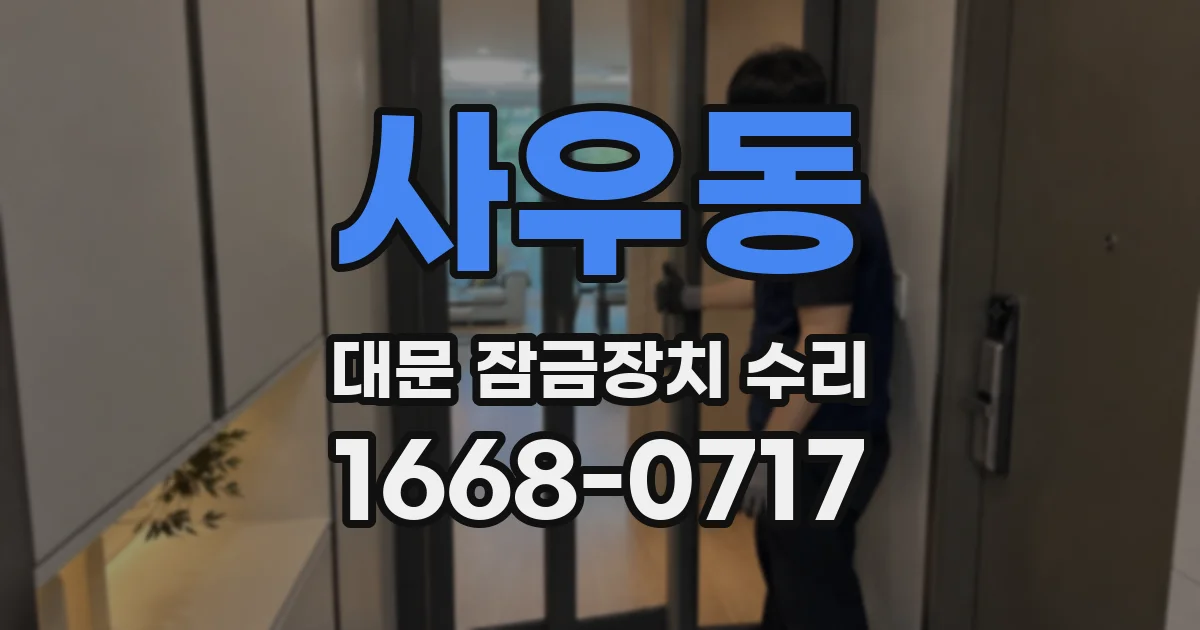 사우동 대문 잠금장치 수리