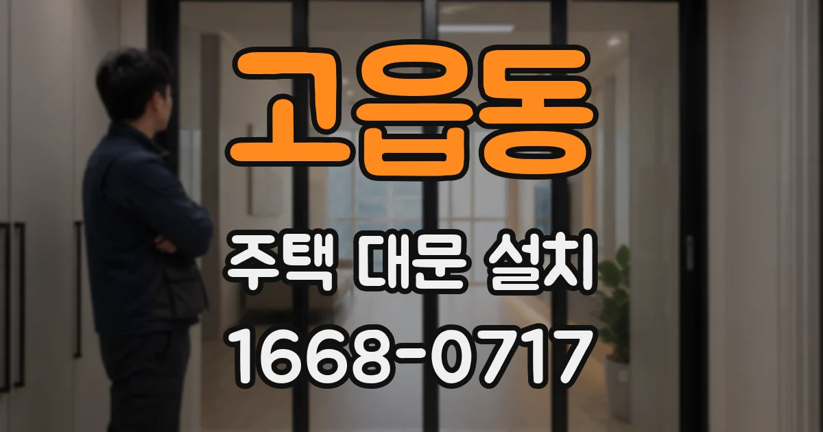 고읍동 주택 대문 설치