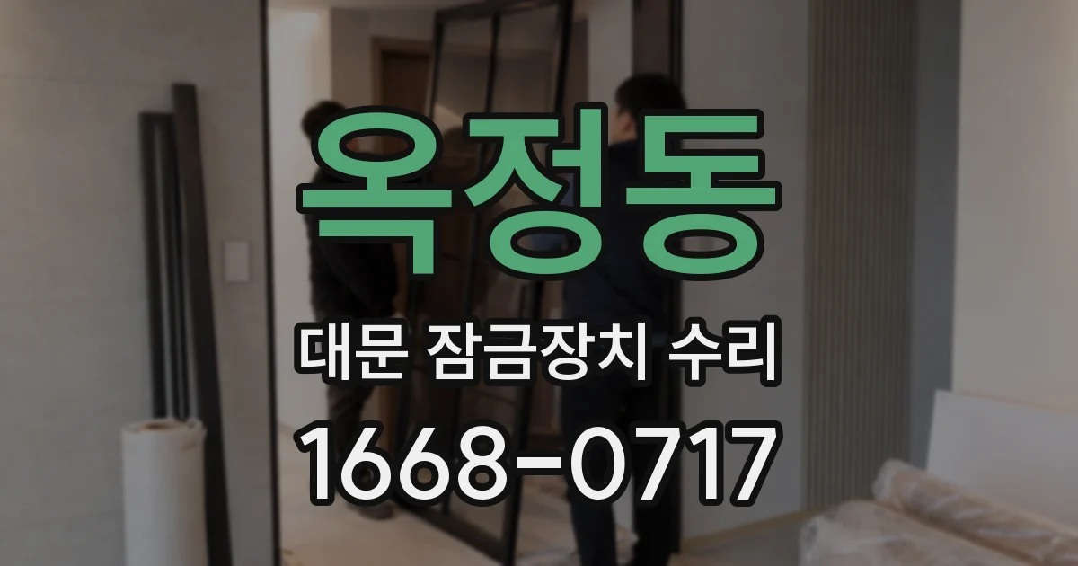 옥정동 대문 잠금장치 수리