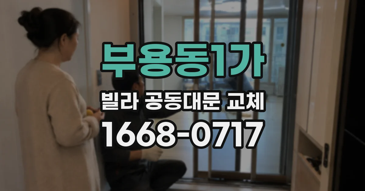 부용동1가 빌라 공동대문 교체