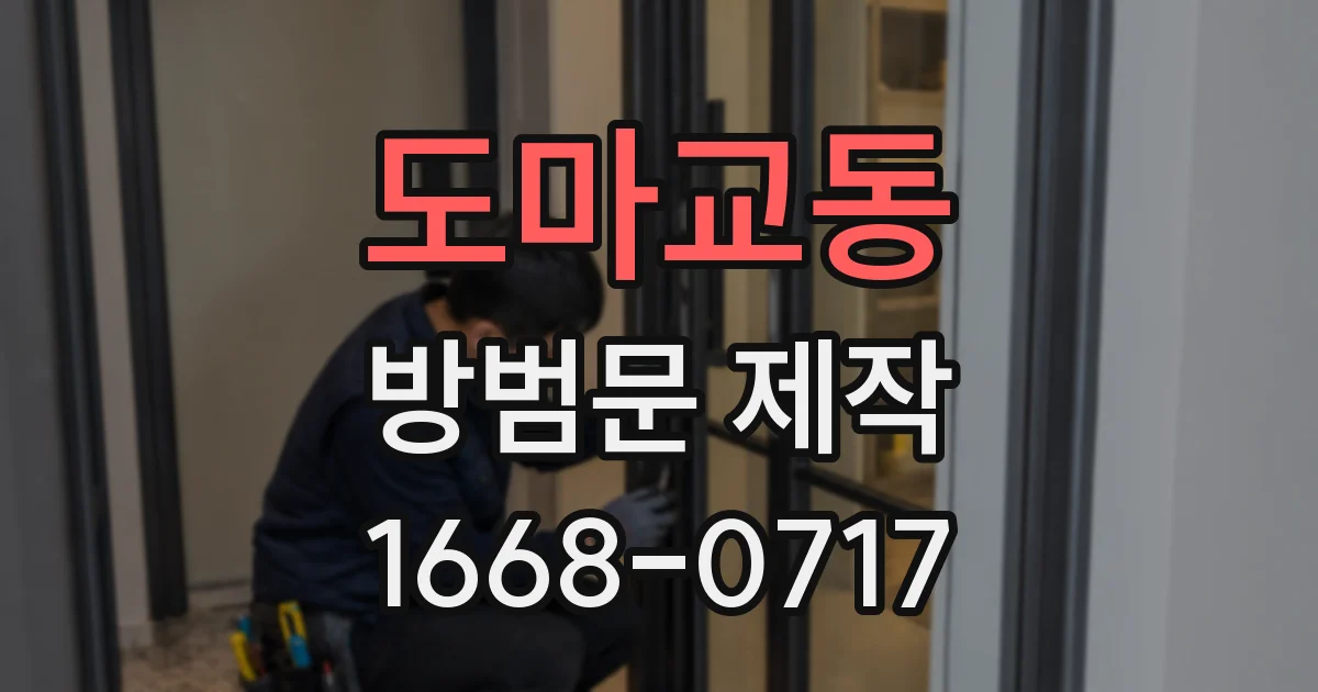 도마교동 방범문 제작