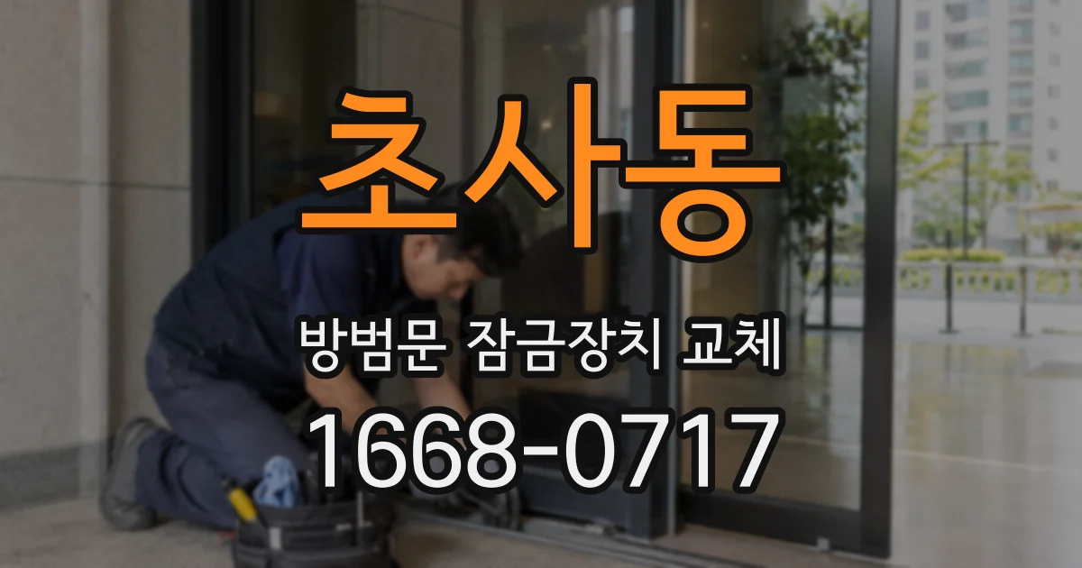 초사동 방범문 잠금장치 교체