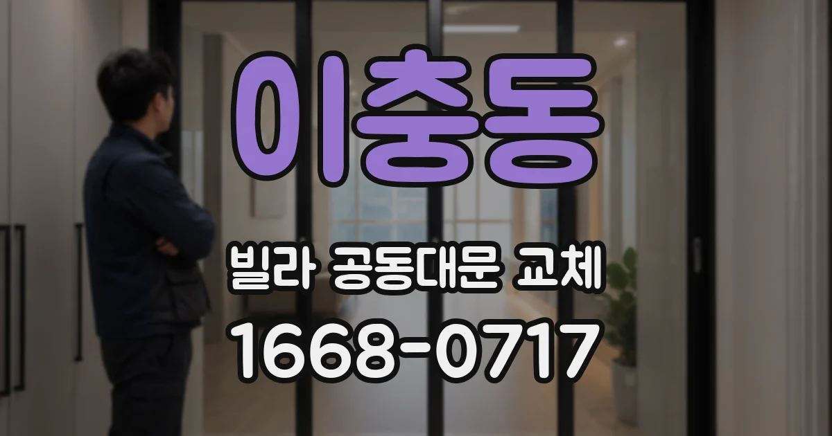 이충동 빌라 공동대문 교체