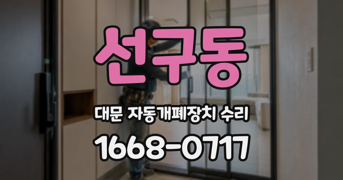 선구동 대문 자동개폐장치 수리