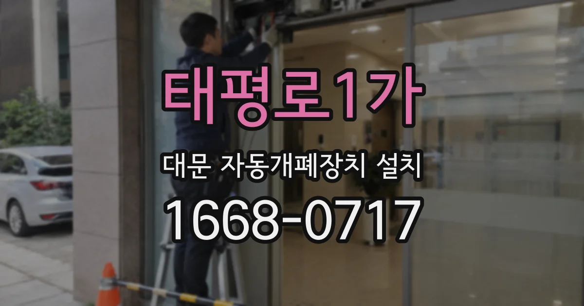 태평로1가 대문 자동개폐장치 설치