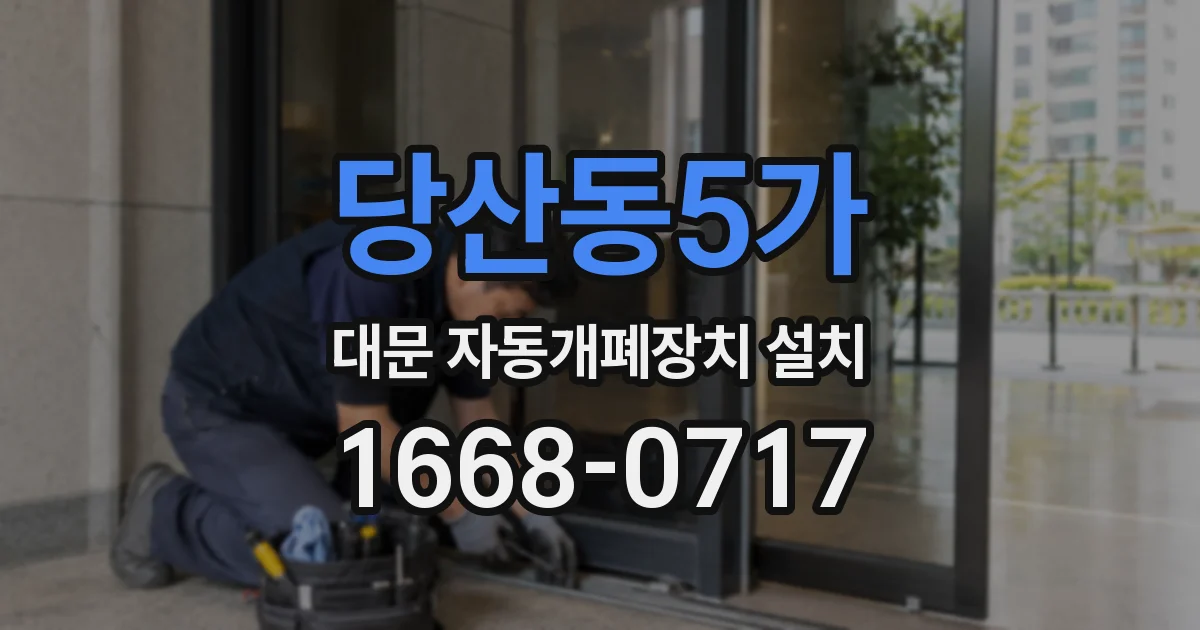 당산동5가 대문 자동개폐장치 설치