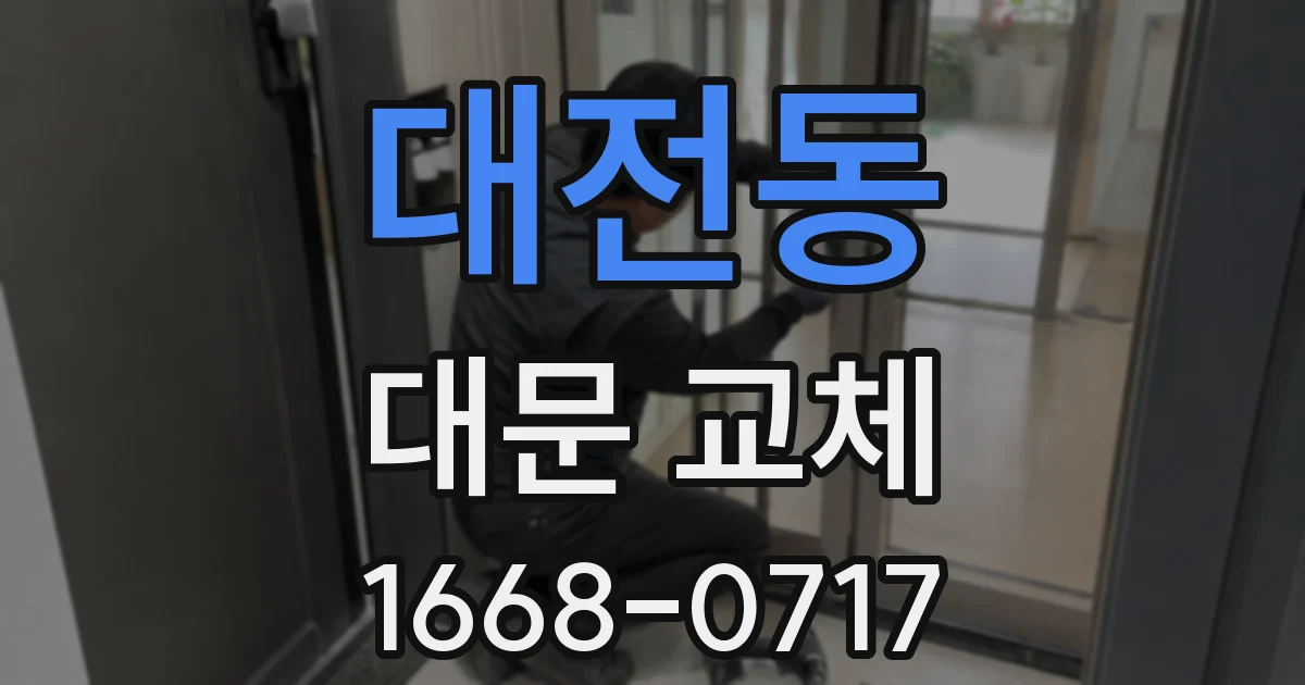 대전동 대문 교체