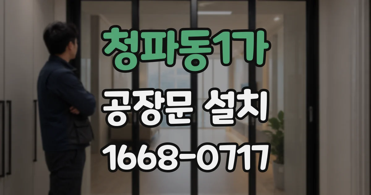 청파동1가 공장문 설치