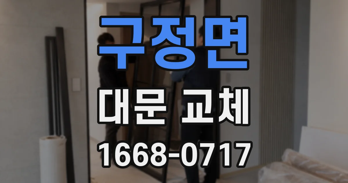 구정면 대문 교체