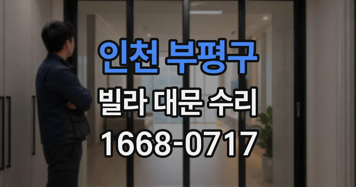 인천 부평구 빌라 대문 수리