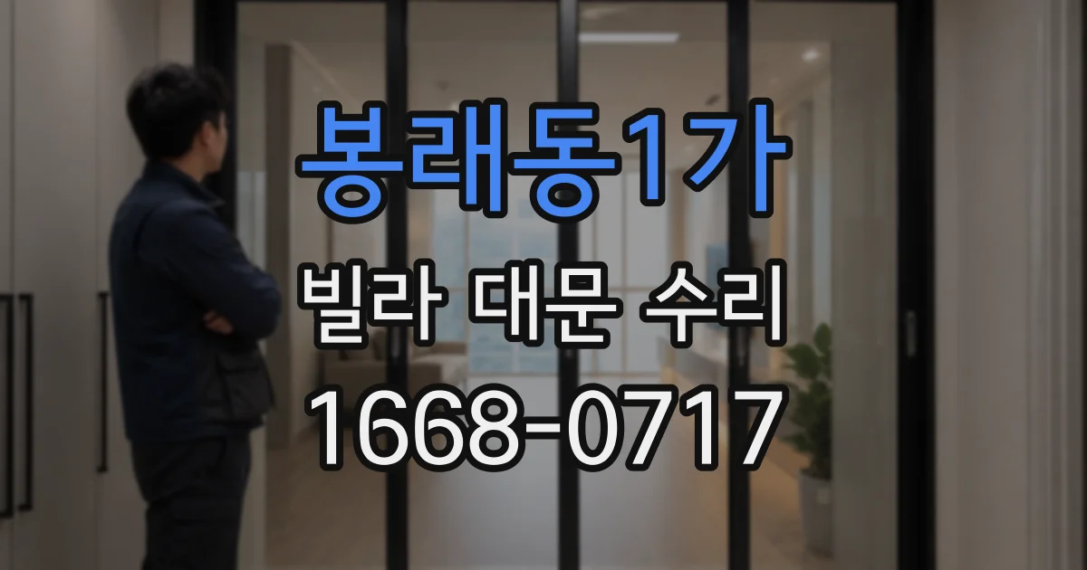 봉래동1가 빌라 대문 수리