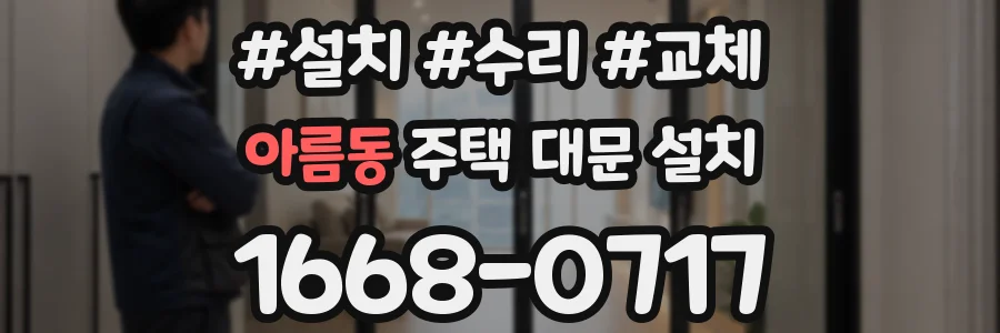 아름동 주택 대문 설치