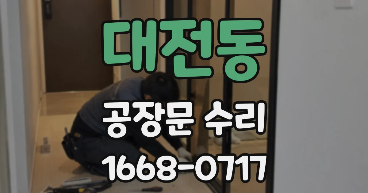 대전동 공장문 수리