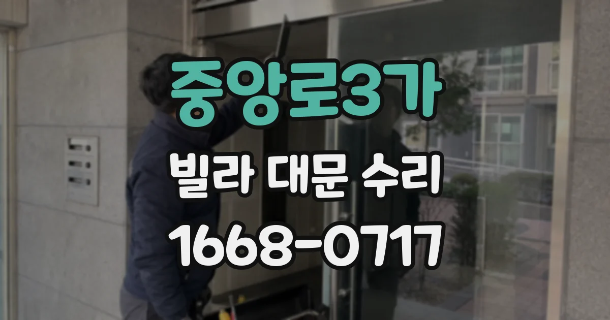중앙로3가 빌라 대문 수리