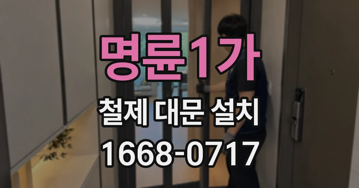 명륜1가 철제 대문 설치