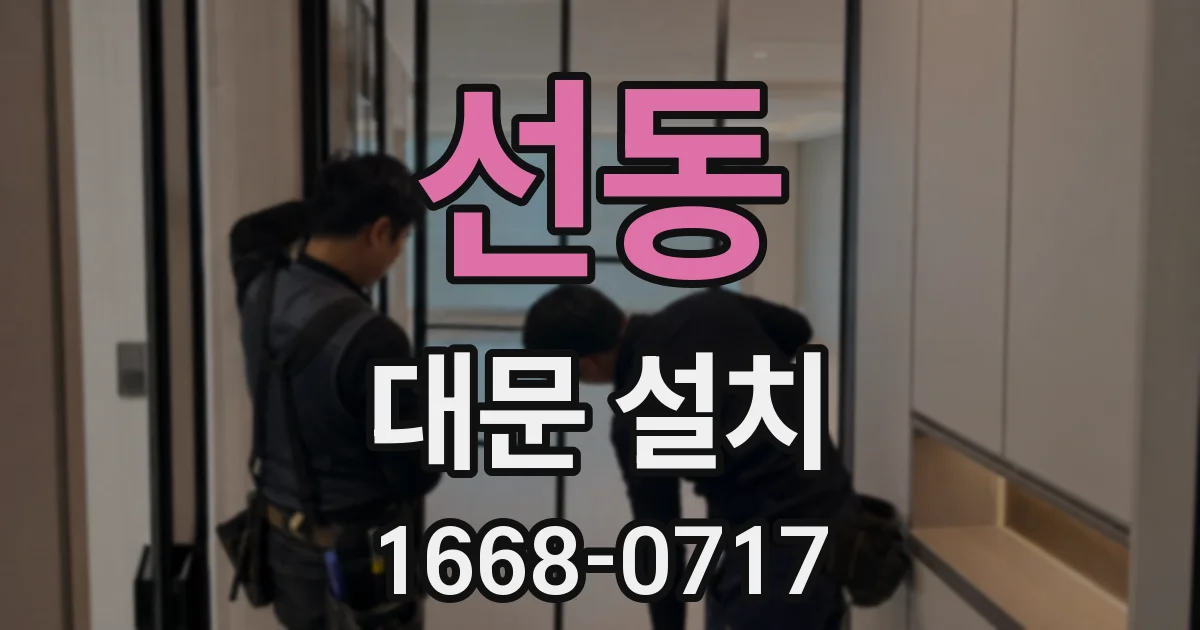선동 대문 설치