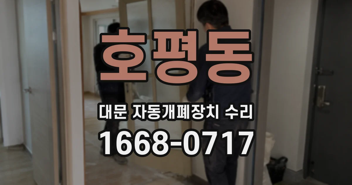 호평동 대문 자동개폐장치 수리